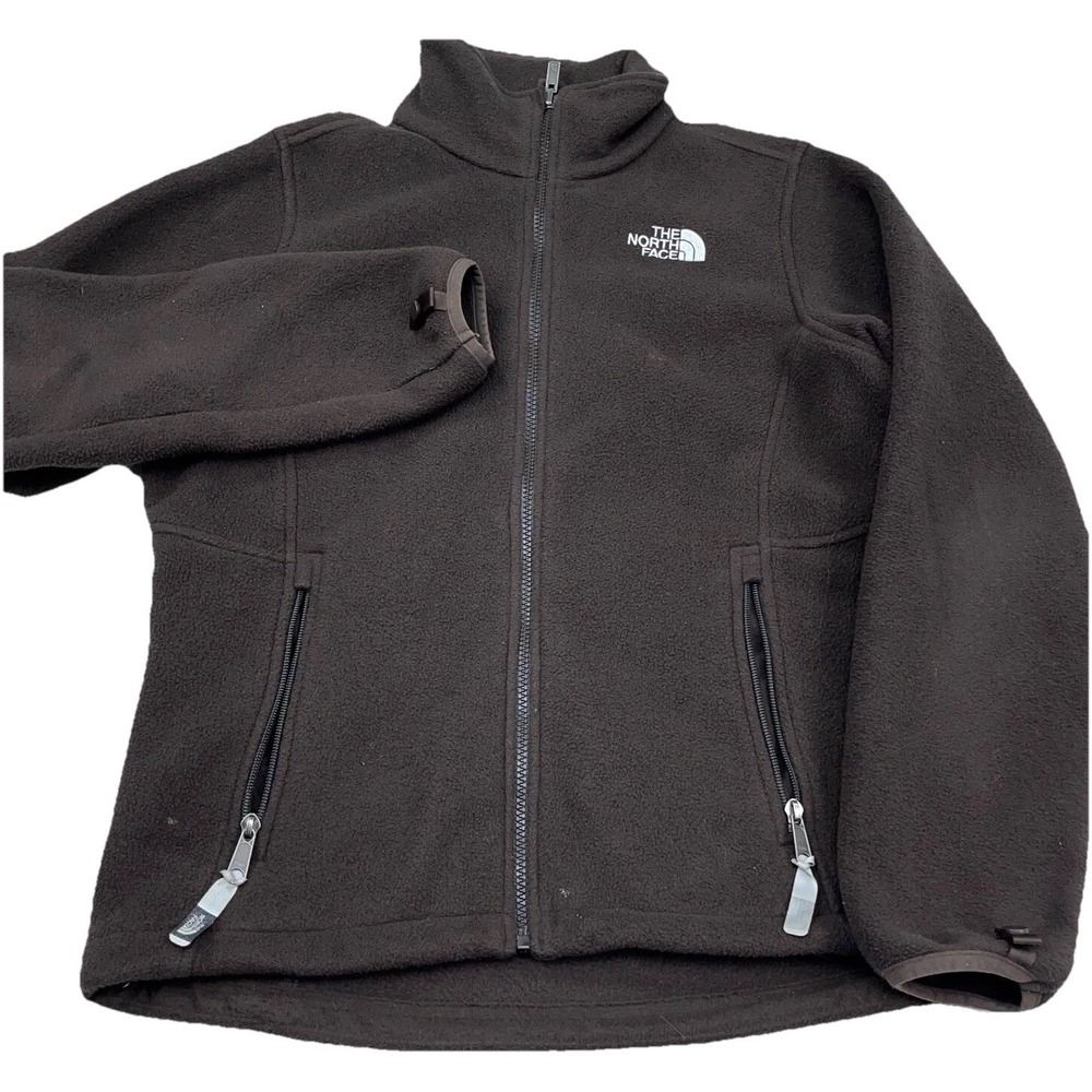 North Face Jacket Women Medium Brown Fleece‎ Layer Sweater Interchange Ladies *